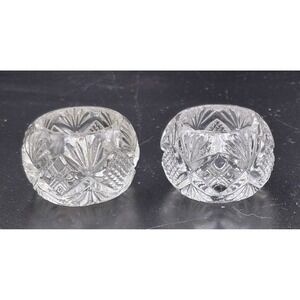 Pair of Antique Open Salt/Salt Cellar Dips 1890's Teepee Duncan & Miller EAPG